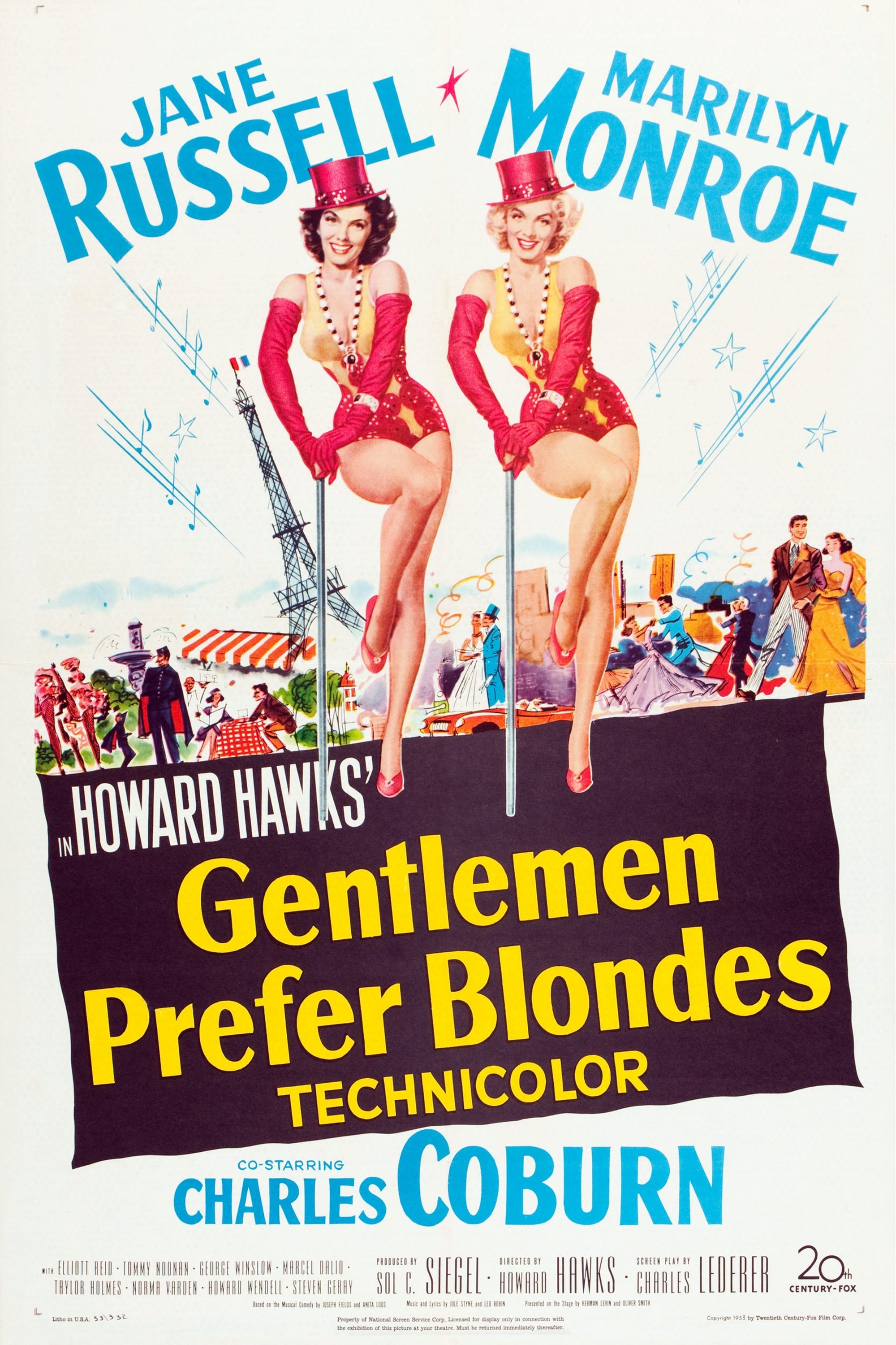 Affiche Les Hommes préfèrent les blondes